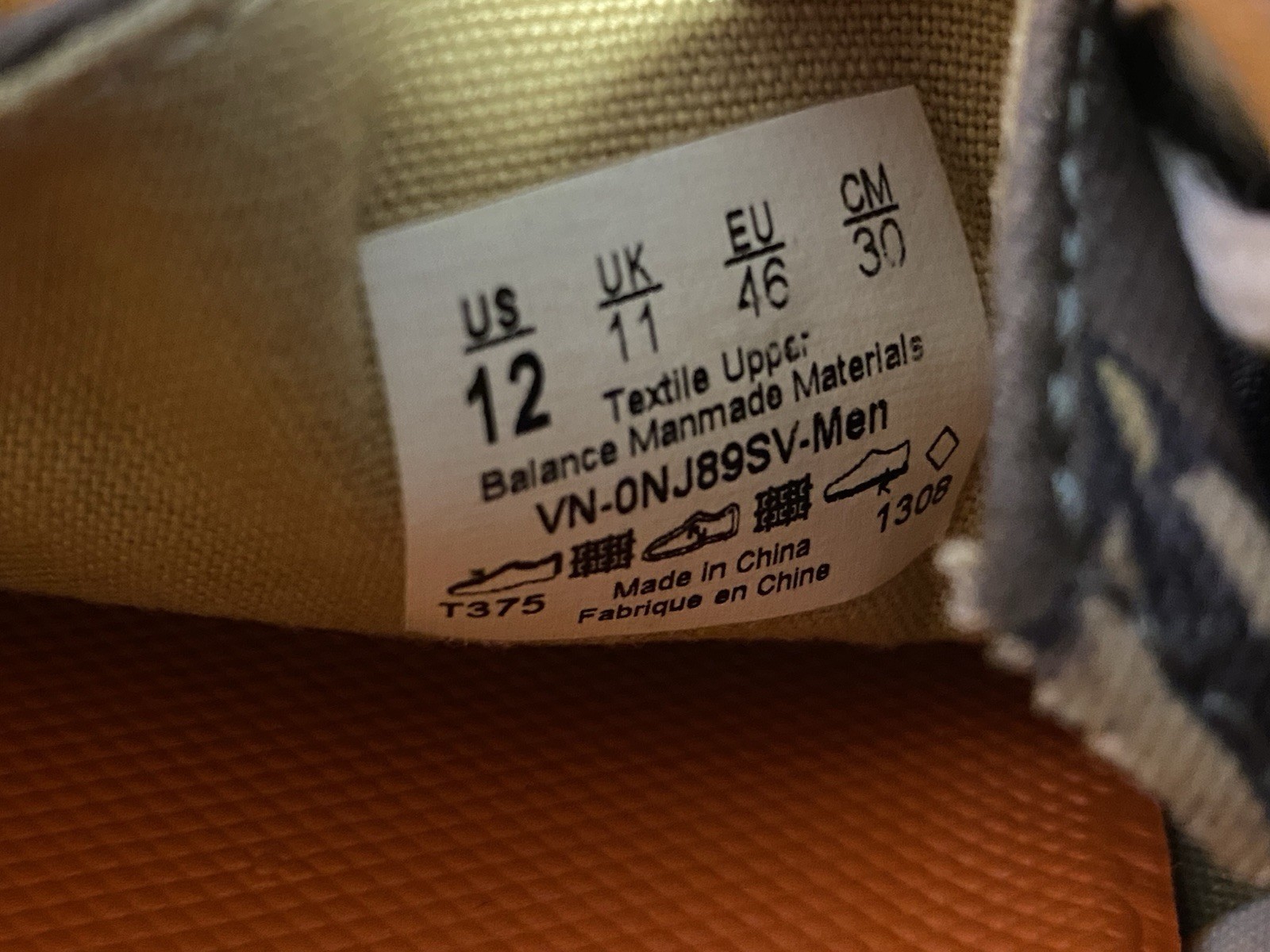 VANS Men’s Chauffeur Birds Shiitake Buckthorn Shoes Size 12 MED ~ Canvas & Nylon