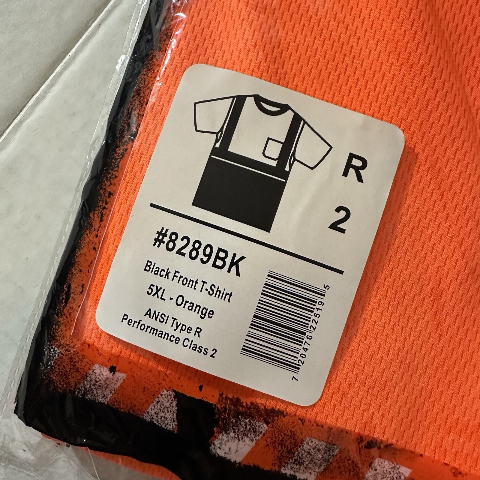 Tenacious Ergodyne Work Gear Mens Reflector Shirt 5XL Orange Blk Type R Class 2