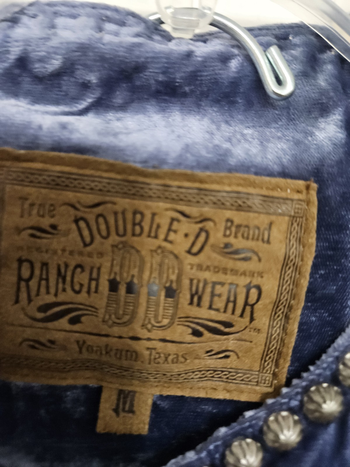 Double D Ranch Blue Crushed Velvet Studded Jacket & Skirt