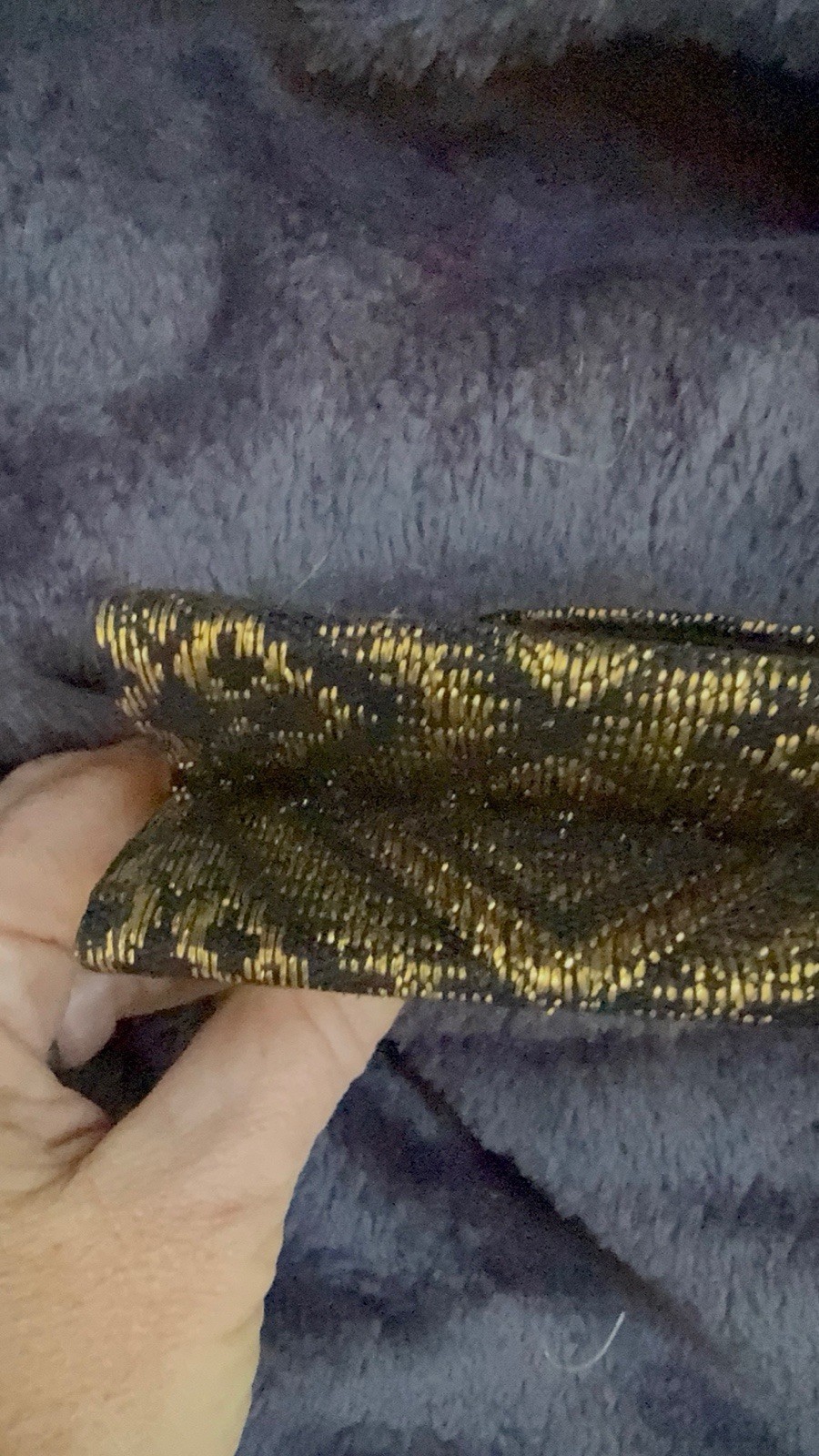 Cuatro Hermanos Black Gold Geometric Clutch Turn Lock Metallic Gold Hardware
