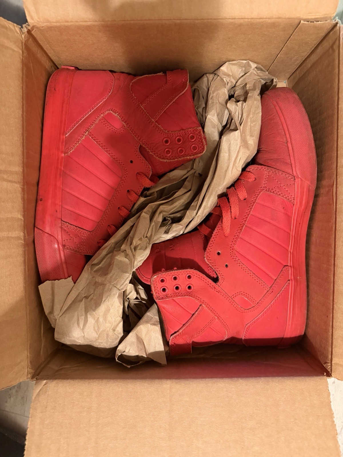 Supra Skytop Red Gunny Tuf Size 10