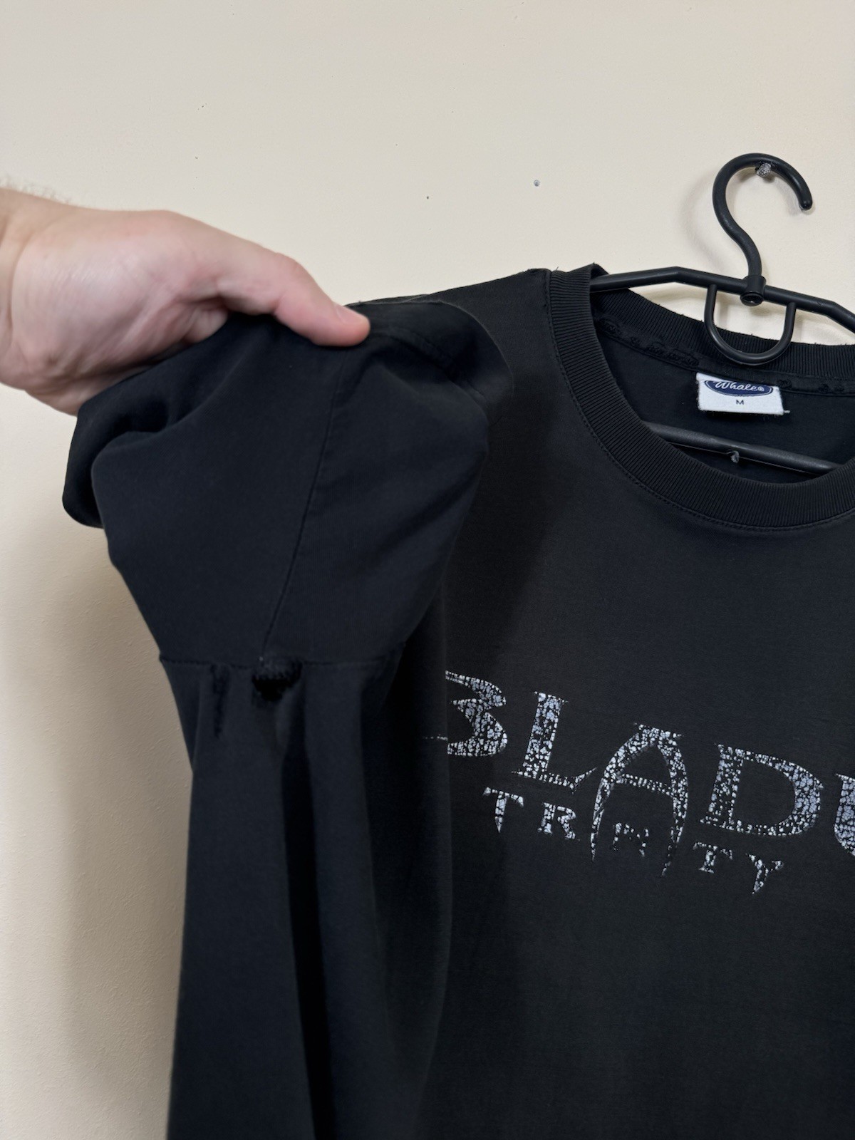 Vintage Blade Trinity T shirt Matrix 2000s Movie Black Motorcycle Tee Y2K