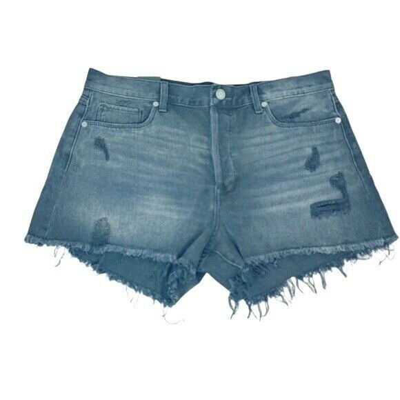 Blank NYC Women’s Distressed Raw Hem Denim Shorts 32 NEW WITH TAG