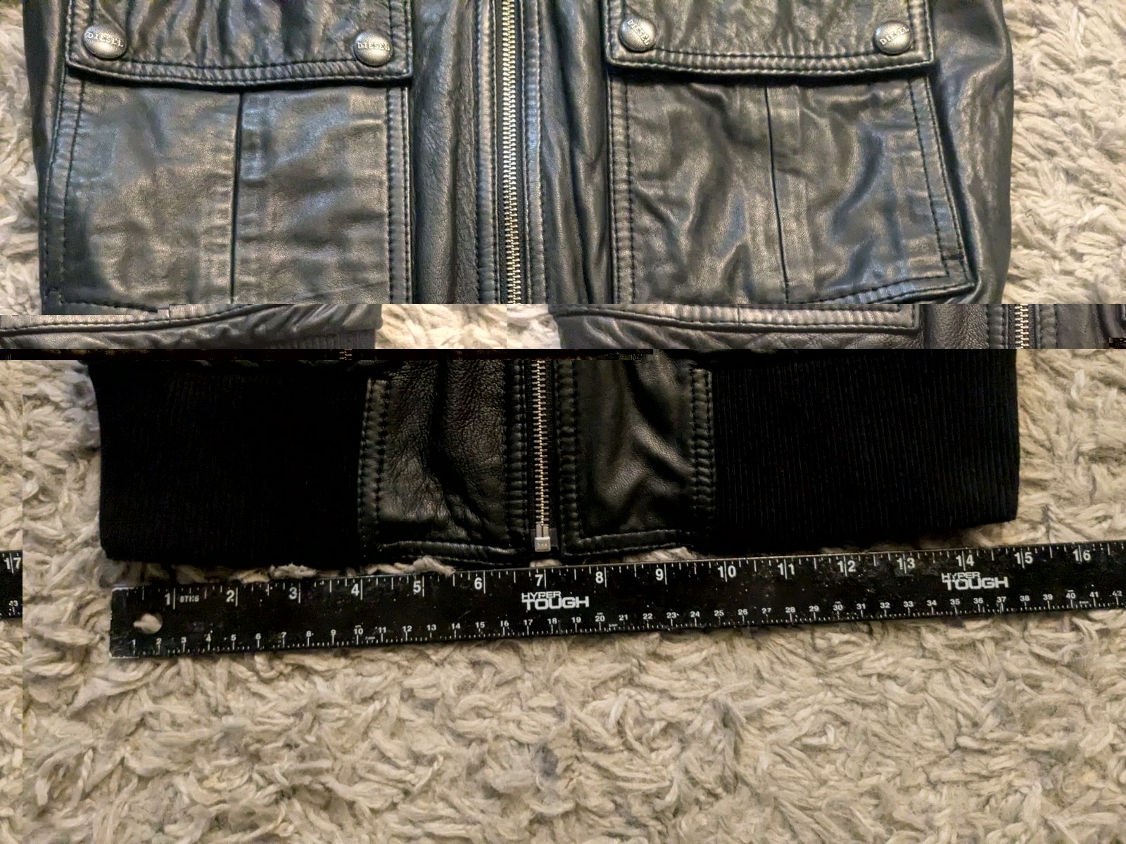 Diesel Soft Lambskin Leather Jacket Sz S