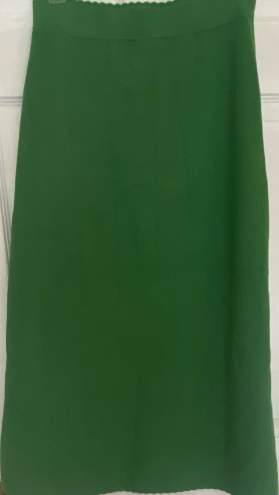 Sézane Women’s Green Knit Midi A-Line Skirt Regular Size L