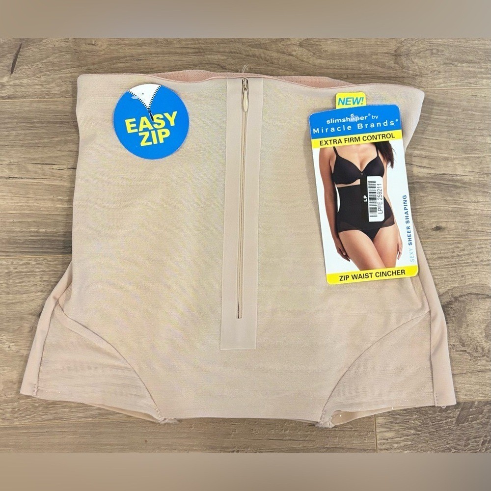 SlimShaper by Miracle Brands Sheer Waist Cincher | Nude | XL | NWT