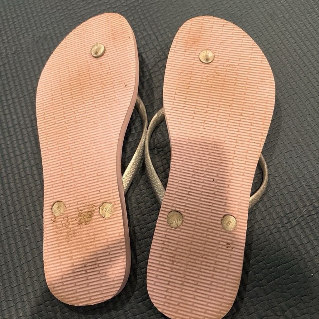 Havaianas Glitter Colorblock Flip Flop Sandals Purple Orange Pink Women’s 10