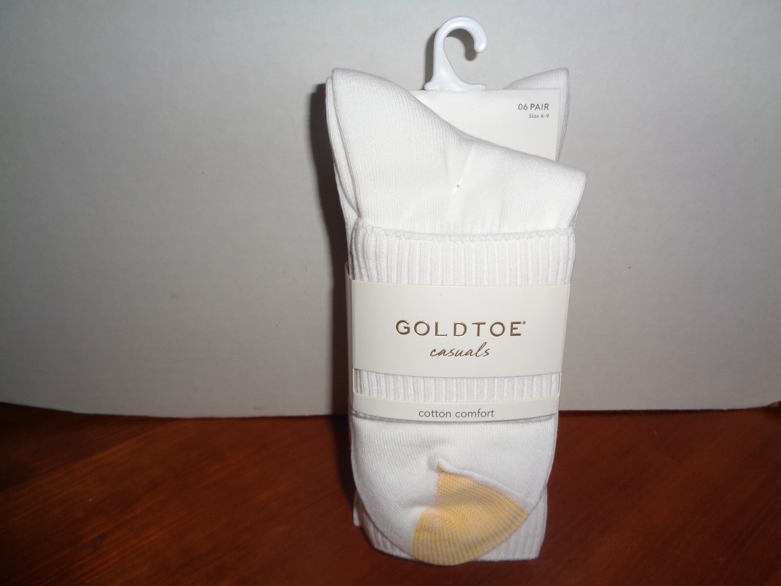 6 Pairs Womens White GoldToe Cotton Turn Cuff Socks Shoe Size 6-9 Sock Size 9-11