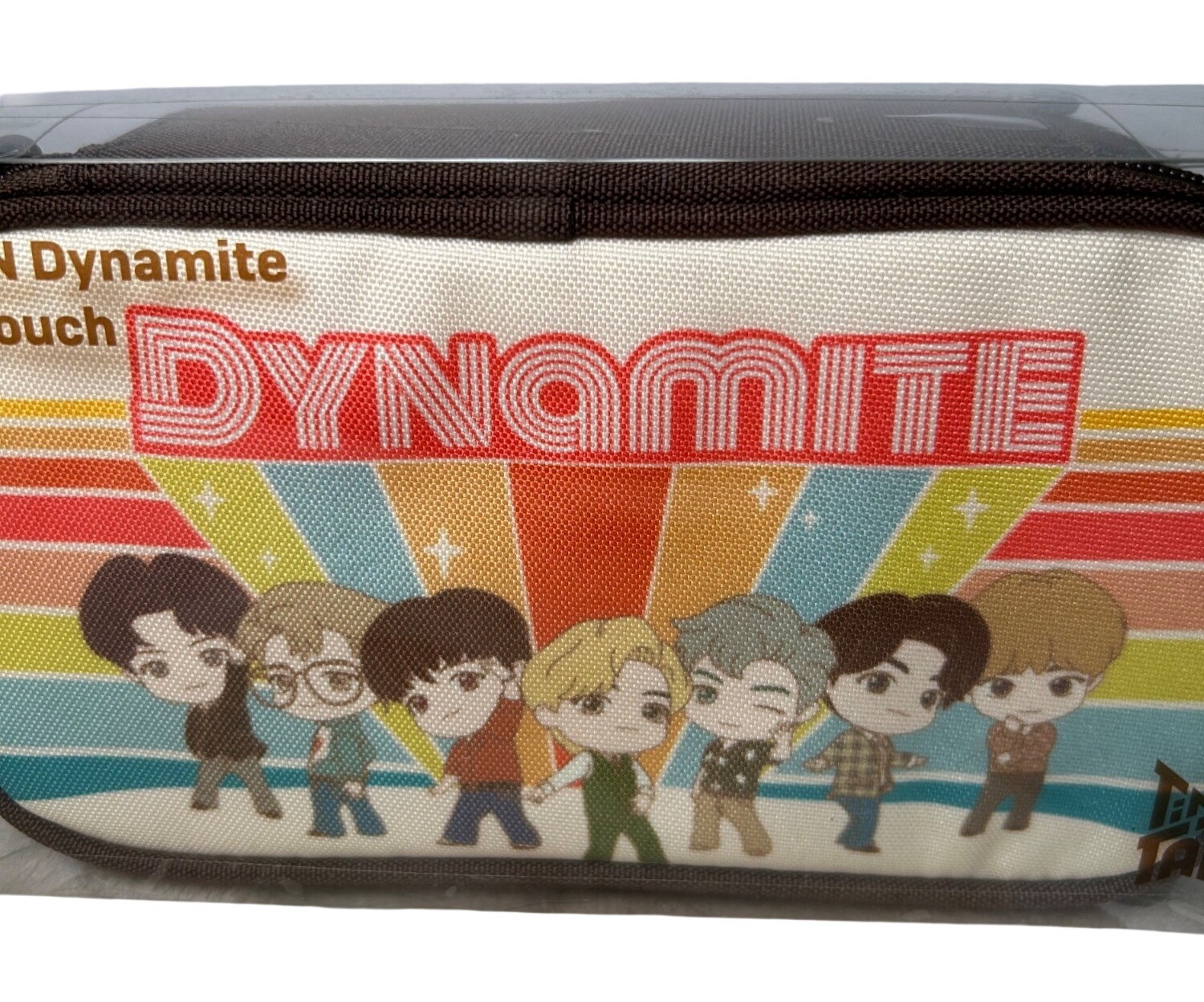 NEW TinyTAN Dynamite Multi Pouch Colorful Character Design & Zipper Closure BTS