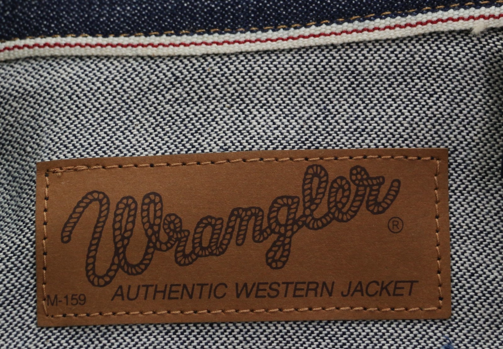 Wrangler Men’s Selvedge Denim Jacket Cowboy Cut Raw Indigo 14.75 oz 100% Cotton