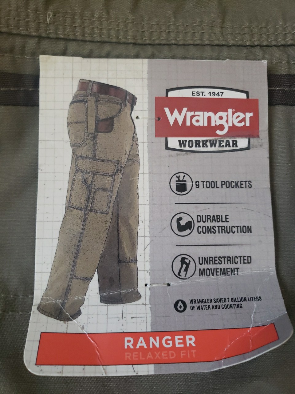 Wrangler Workwear Ranger 38X34 NEW