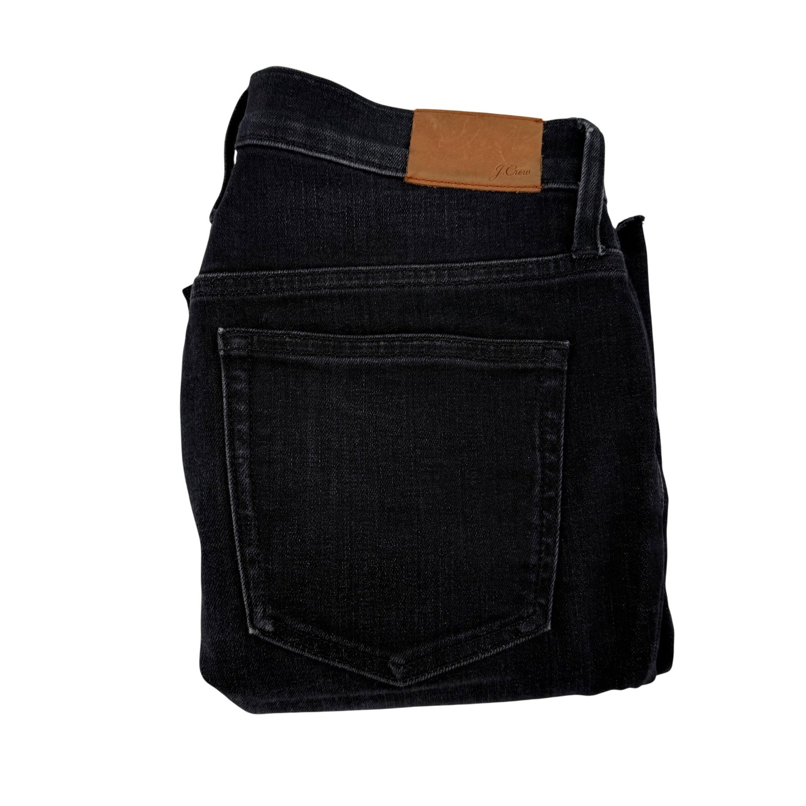 J Crew 9 inch Billie Demi Boot Crop Jeans Black Button Fly Size 27