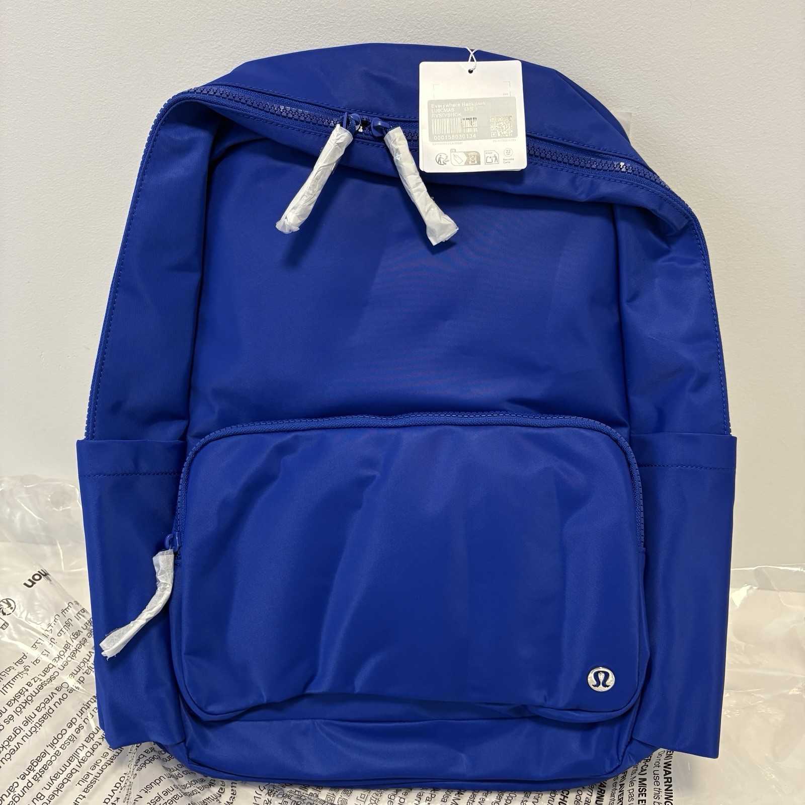 Lululemon Blue Everywhere Backpack 22L Tech Canvas Nylon Padded NEW