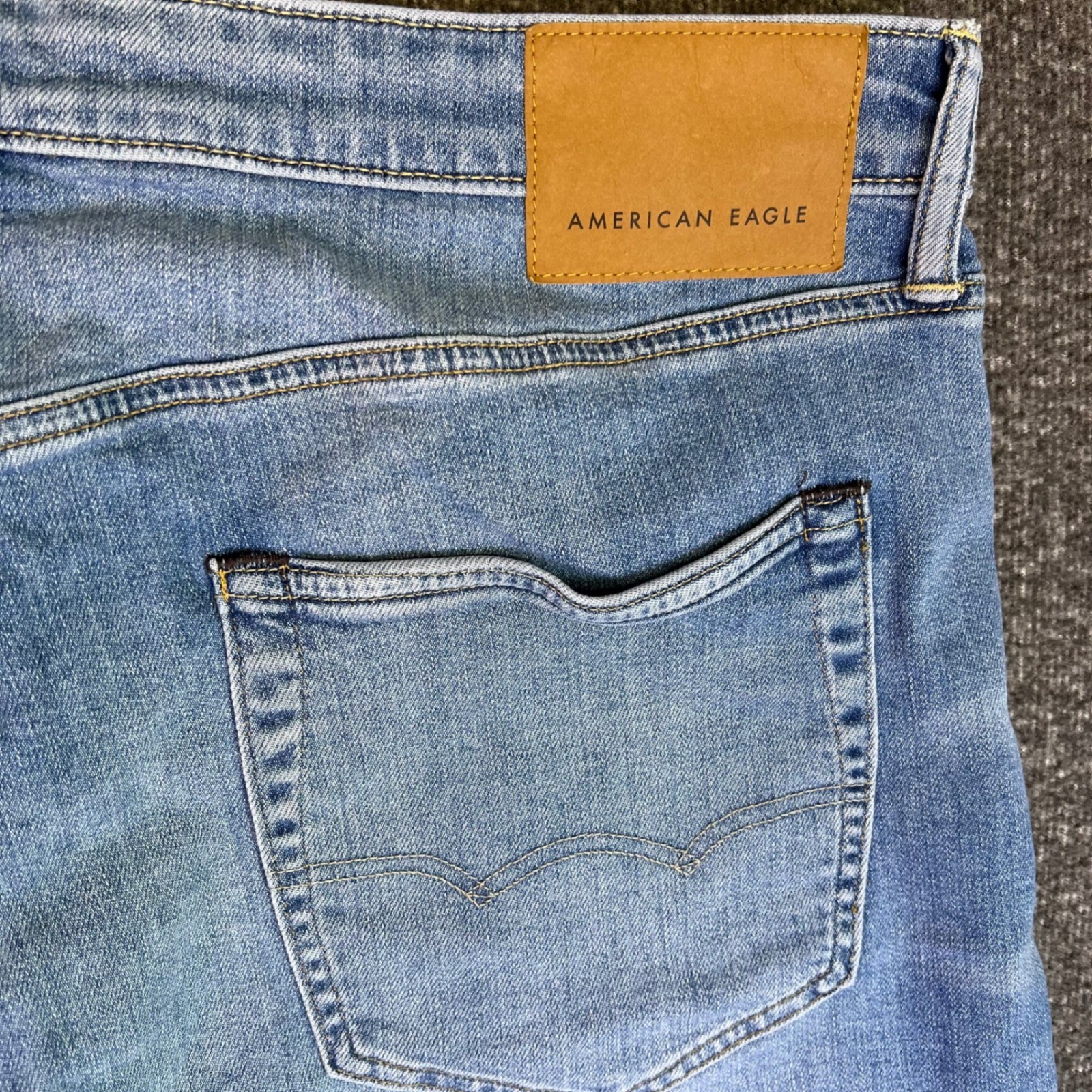 American Eagle Jeans Mens 36×32 Light Blue Western Bootcut Airflex+ Denim Y2K