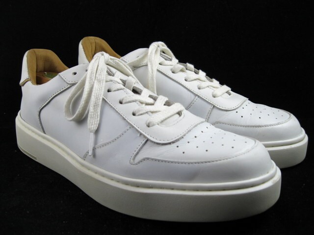 Allen Edmonds “OWEN” Leather Lace Sneakers 10 D White LIGHTLY WORN (546N)
