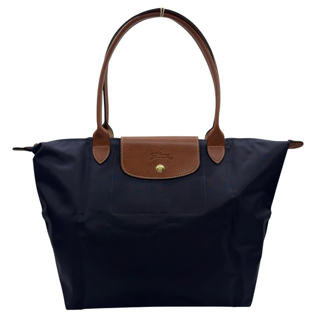 Grade LONGCHAMP Le Pliage Tote Bag Navy L