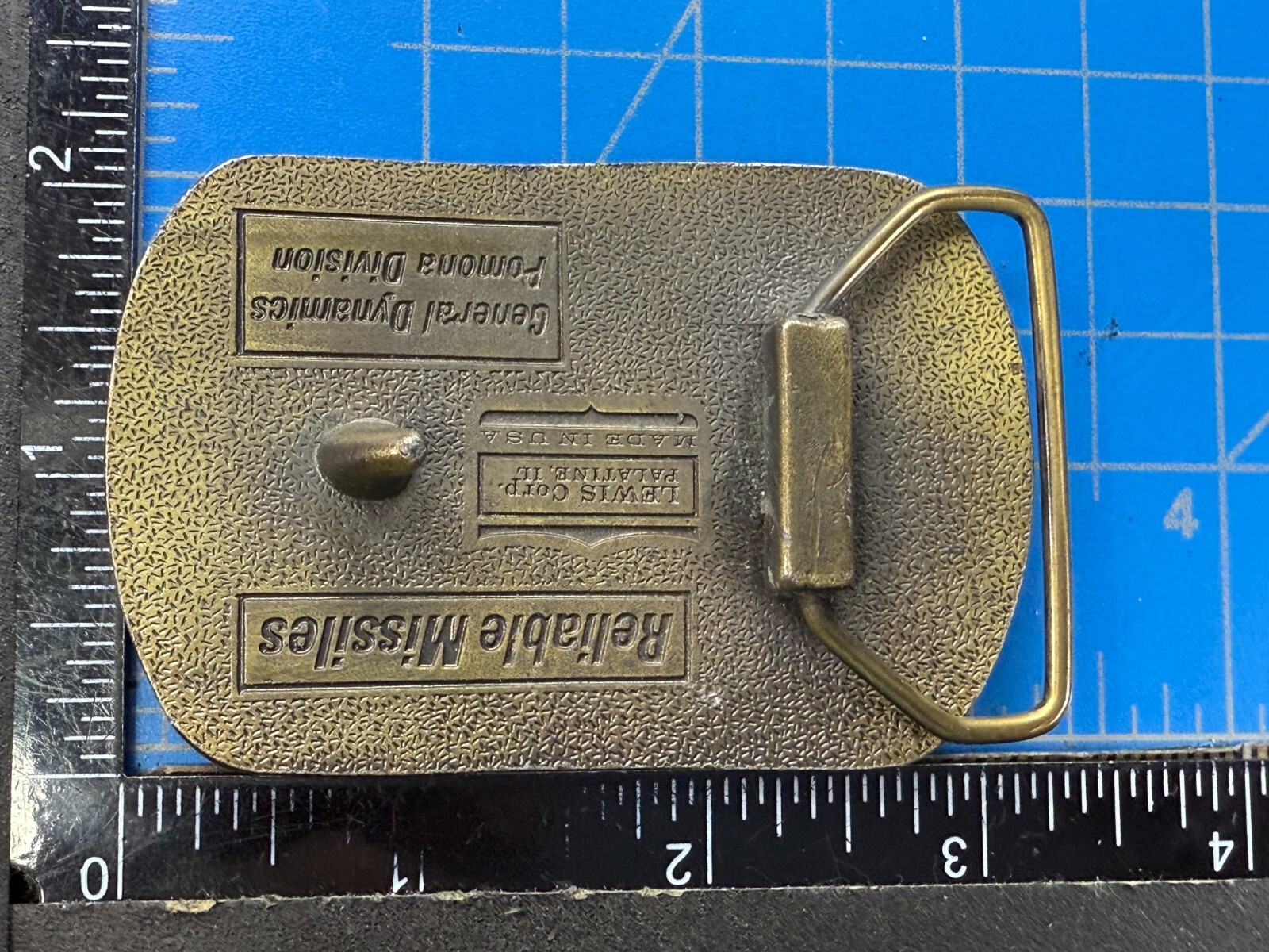 Sparrow AIM-7F Reliable Missiles Warhead Rocket Military Lewis Belt Buckle