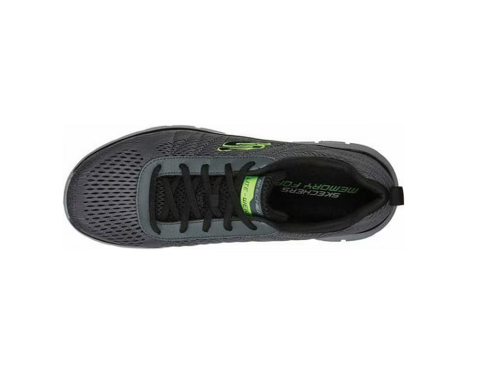 Skechers Men’s Track Moulton Lightweight Memory Foam Trainer Sneakers Charcoal