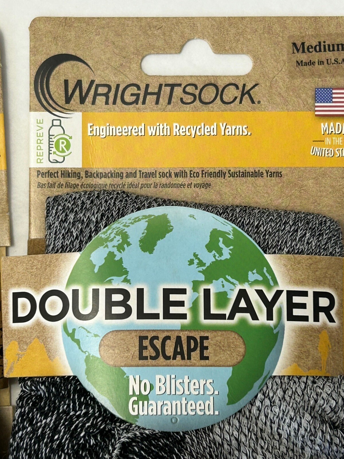 New Wrightsock Double Layer Quarter Escape 2-PAIR MEDIUM Men 5-8 Women 6.5-9 (W2
