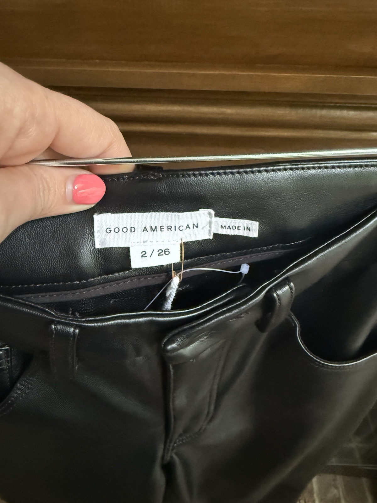 Good American Faux Leather Pants – Vegan Leather – NWT – Size 2 – MSRP $185
