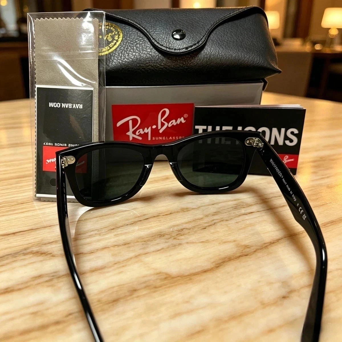 Ray-Ban RB2140 Wayfarer Classic Sunglasses Sunglass Black Frame Black Lens 50mm