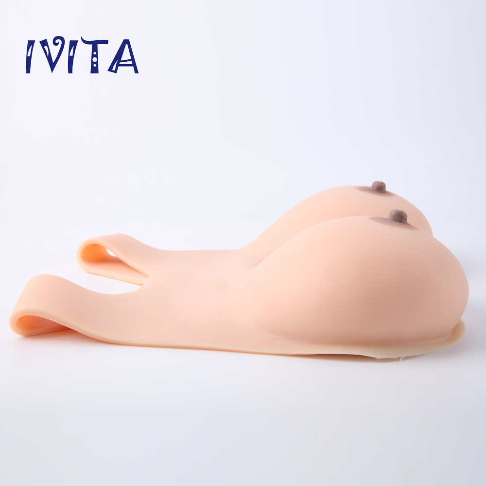 E Cup Soft Silicone Breast Forms Transgender CD 3XL Silicone Boobs Two Straps