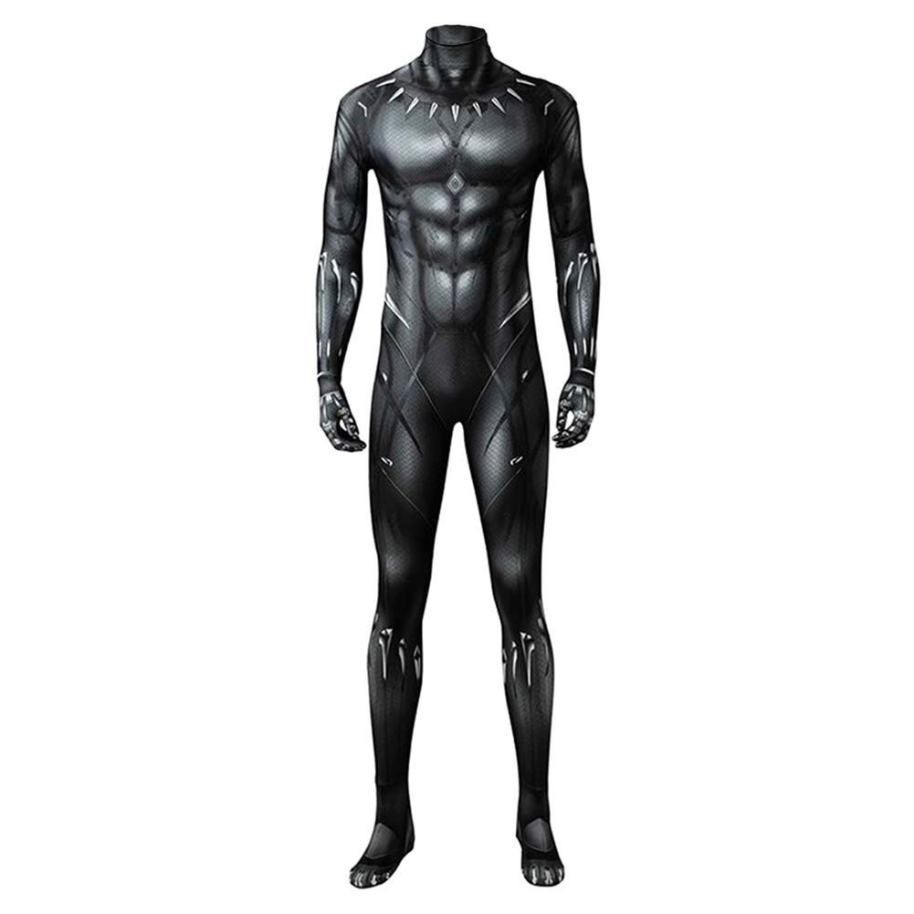 Black Panther Avengers Jumpsuit + Mask Set For Kids Adult Costume Cosplay Outfit