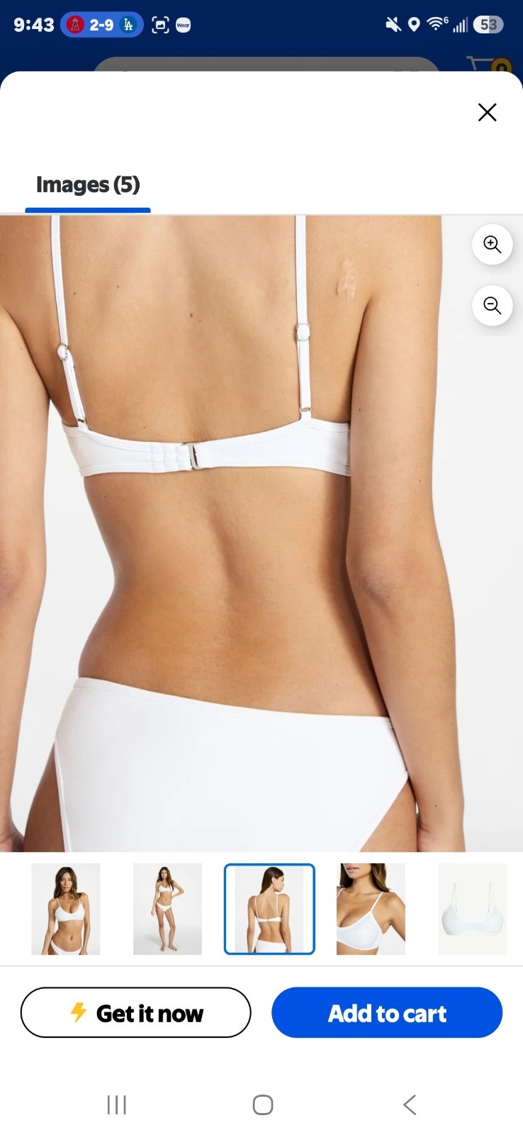 White Rhinestone Embellished Bikini