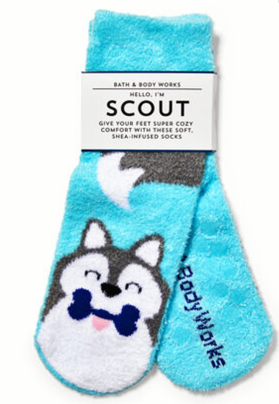NEW BATH BODY WORKS HELLO I’M SCOUT SHEA-INFUSED SUPER COZY SOFT SOCKS PAIR SET