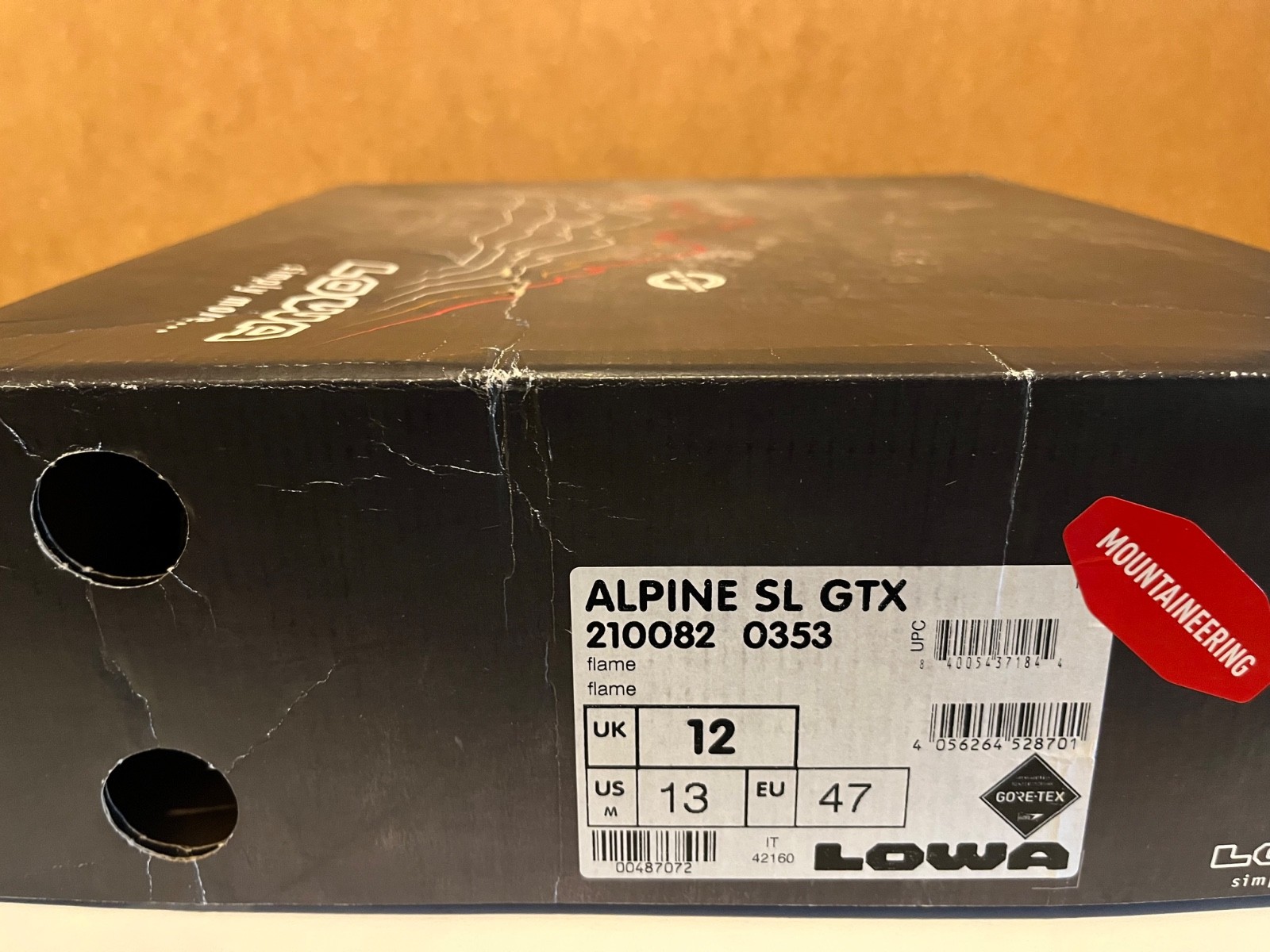 LOWA Alpine SL GTX GoreTex Flame Boots Hiking Trekking Mountaineering MADE ITALY