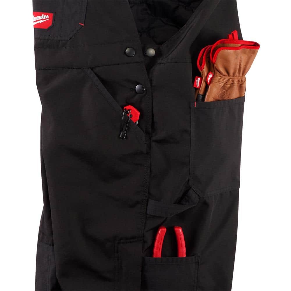 Milwaukee Men’s Large Tall Black FREEFLEX Insulated Bib Overalls