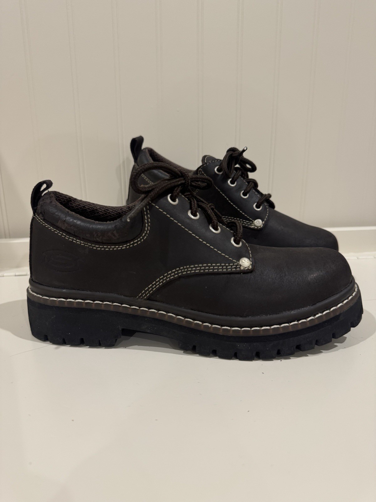 SKECHERS Women’s Chocolate Chunky Oxford Jammers 90s Y2K shoe vintage