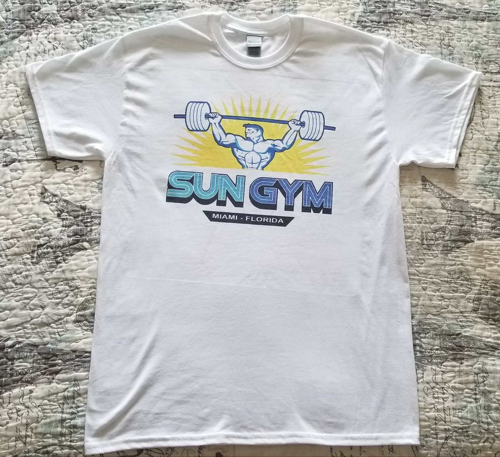 Sun Gym Miami Florida Workout Bodybuilding Muscle T-shirt New Size S M L XL
