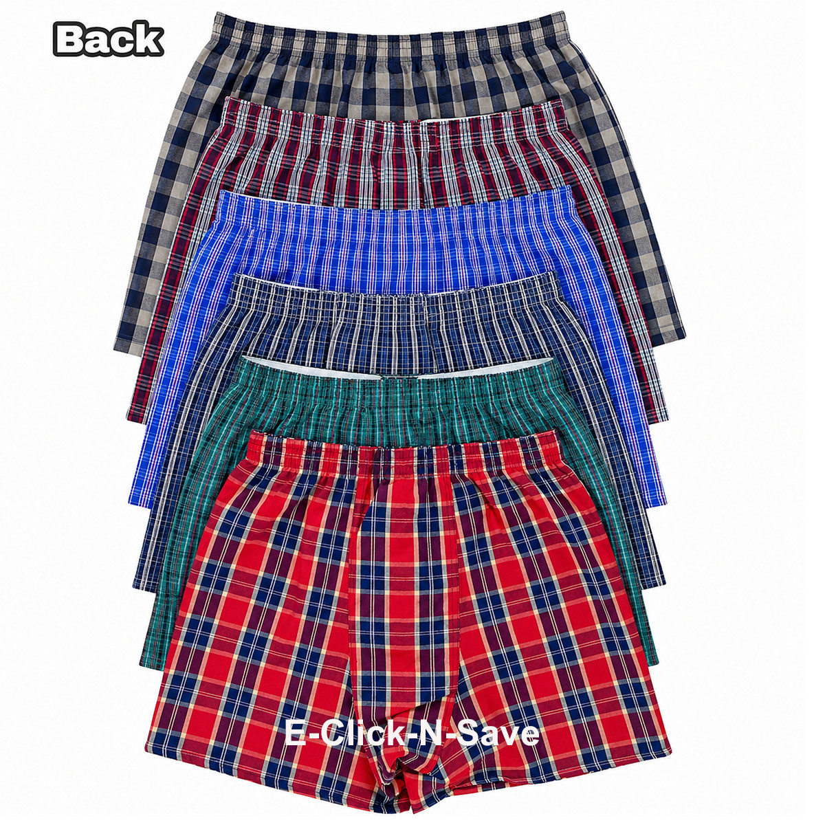 3 6 12 Boxers Men Knocker Boxer Trunk Plaid Checker Shorts Underwear Lot Cotton