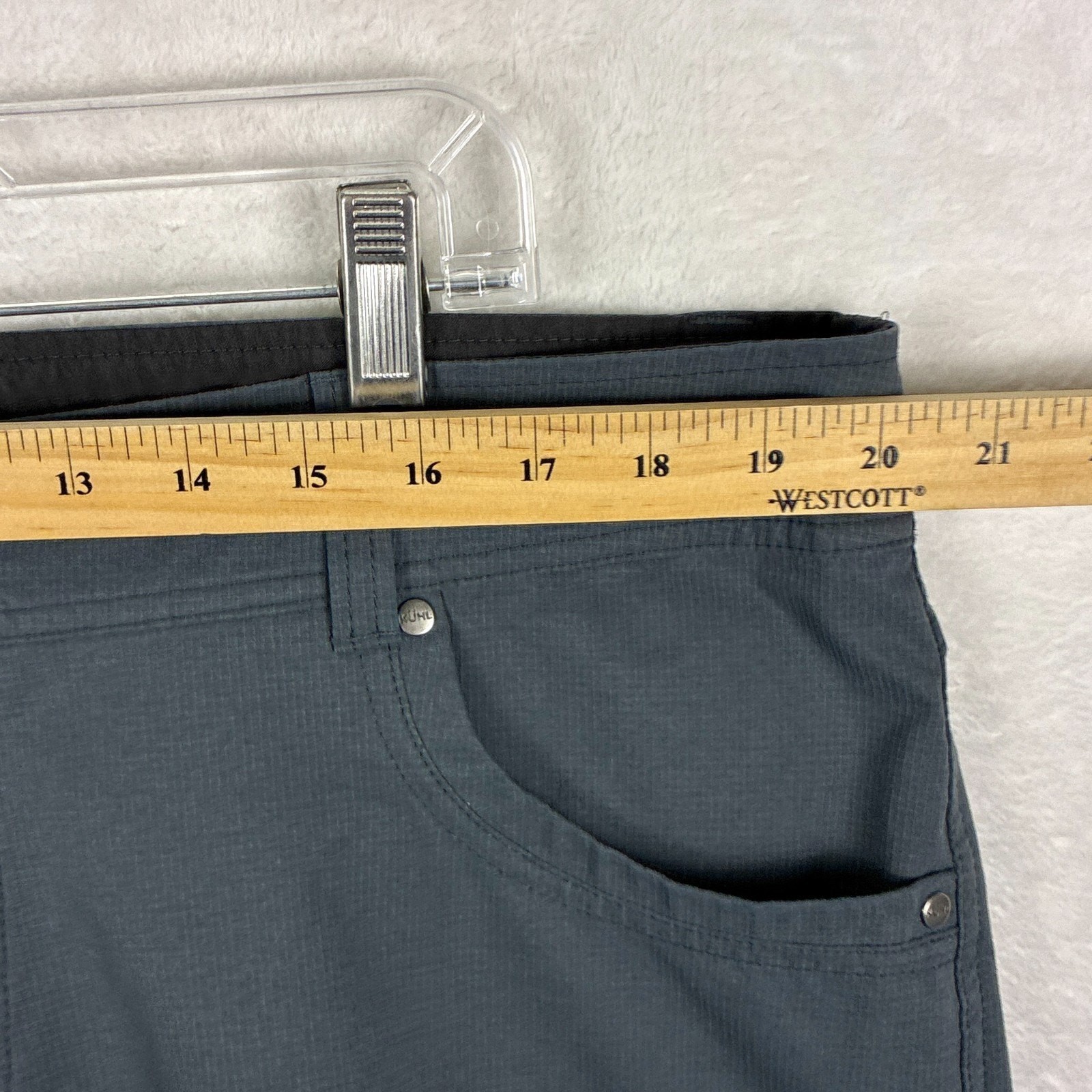 Kuhl Shorts Men 40 Gray Silencr Cargo Ripstop Hiking Backpacking Trekking Preppy