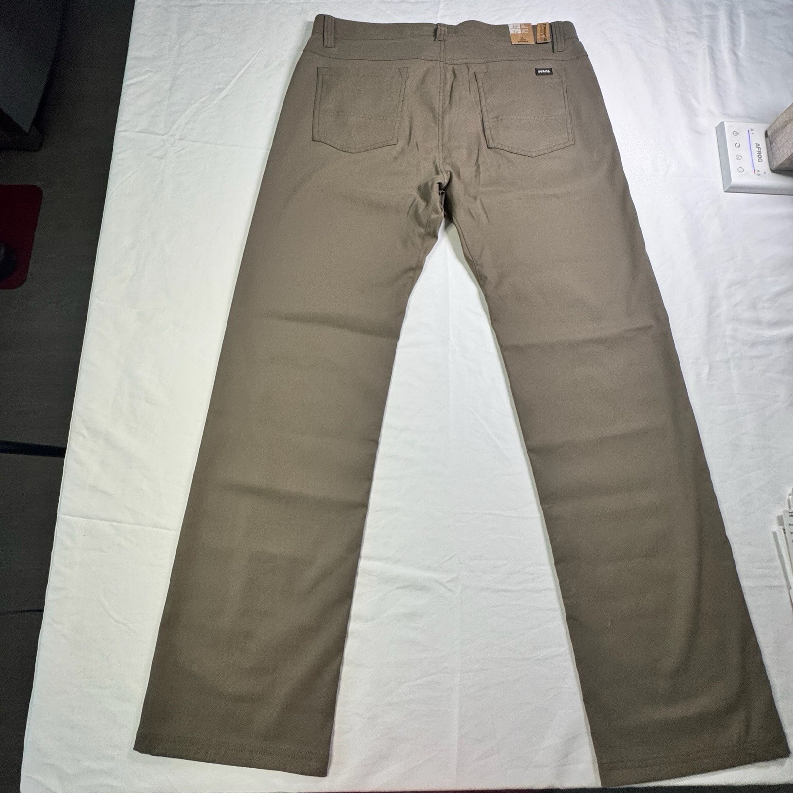 Prana Brion Pant Men’s 34 X 32 In Mud Straight Leg Stretch