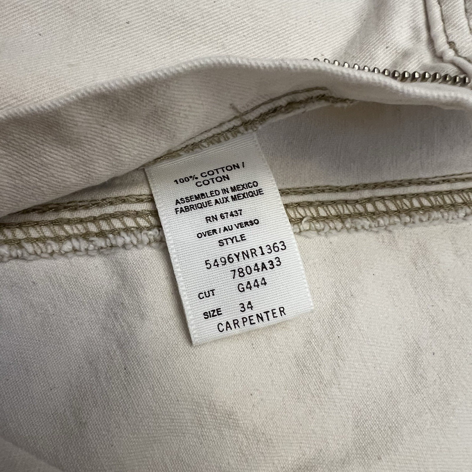 Polo Jeans Shorts Men’s 34 Beige Carpenter Hammer Loop Baggy Wide Leg Flag Logo