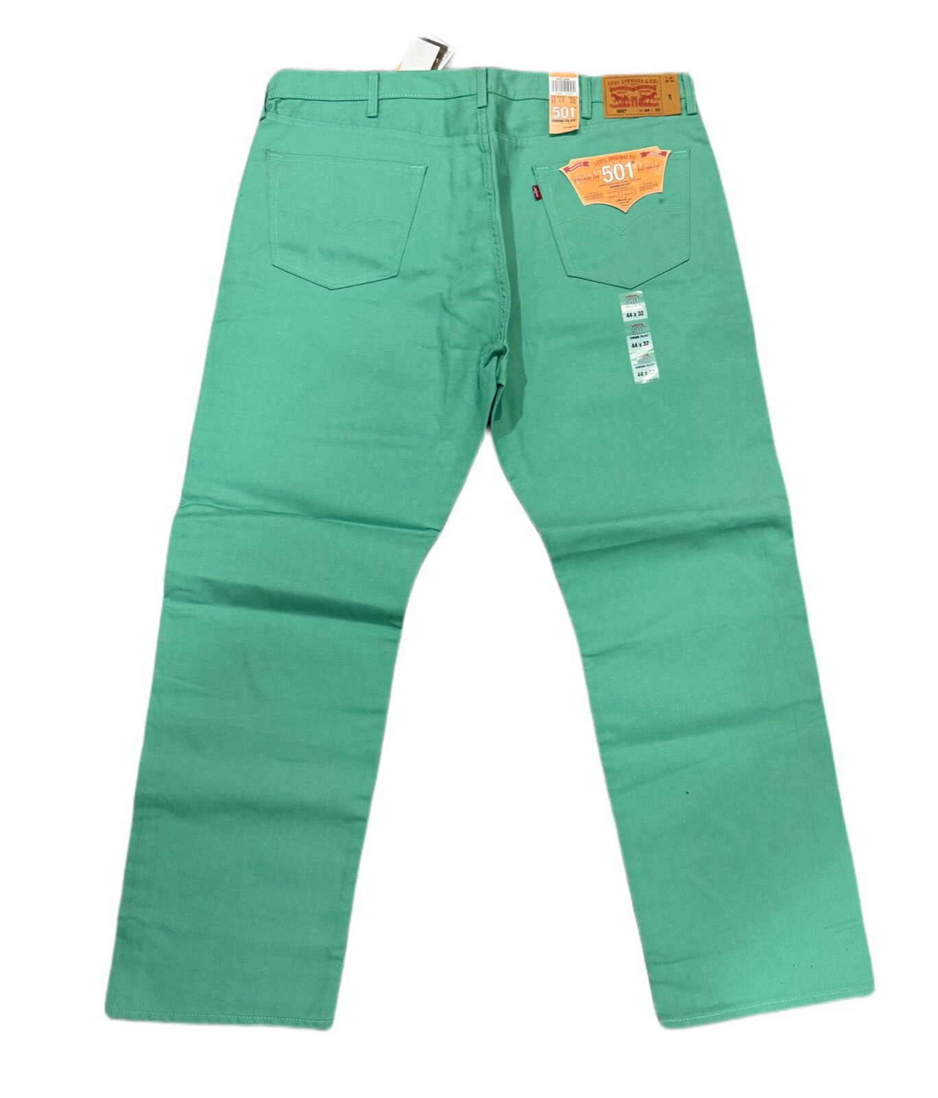 Levis 501 Shrink To Fit Button Fly Jeans Color Aqua Blue 2589