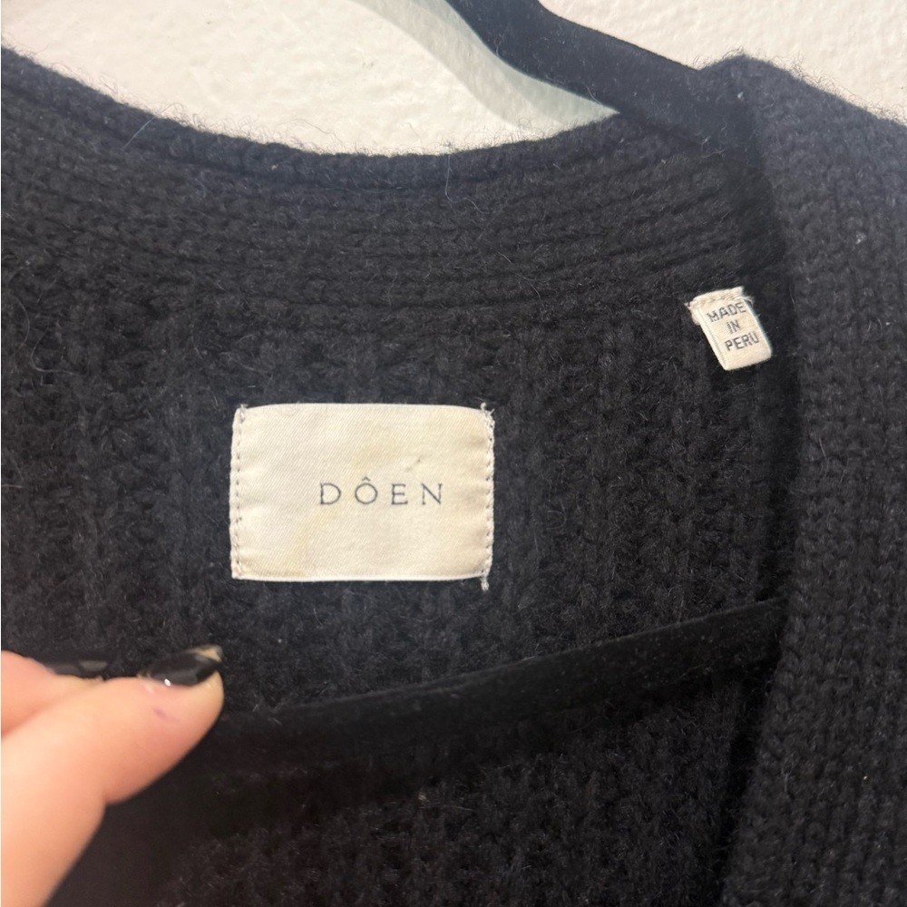 Dôen Adelia Alpaca Wool Oversized Sweater Black XS