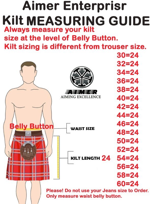 Scottish Traditional Handmade Buchanan Ancient Kilt for men Custom Size