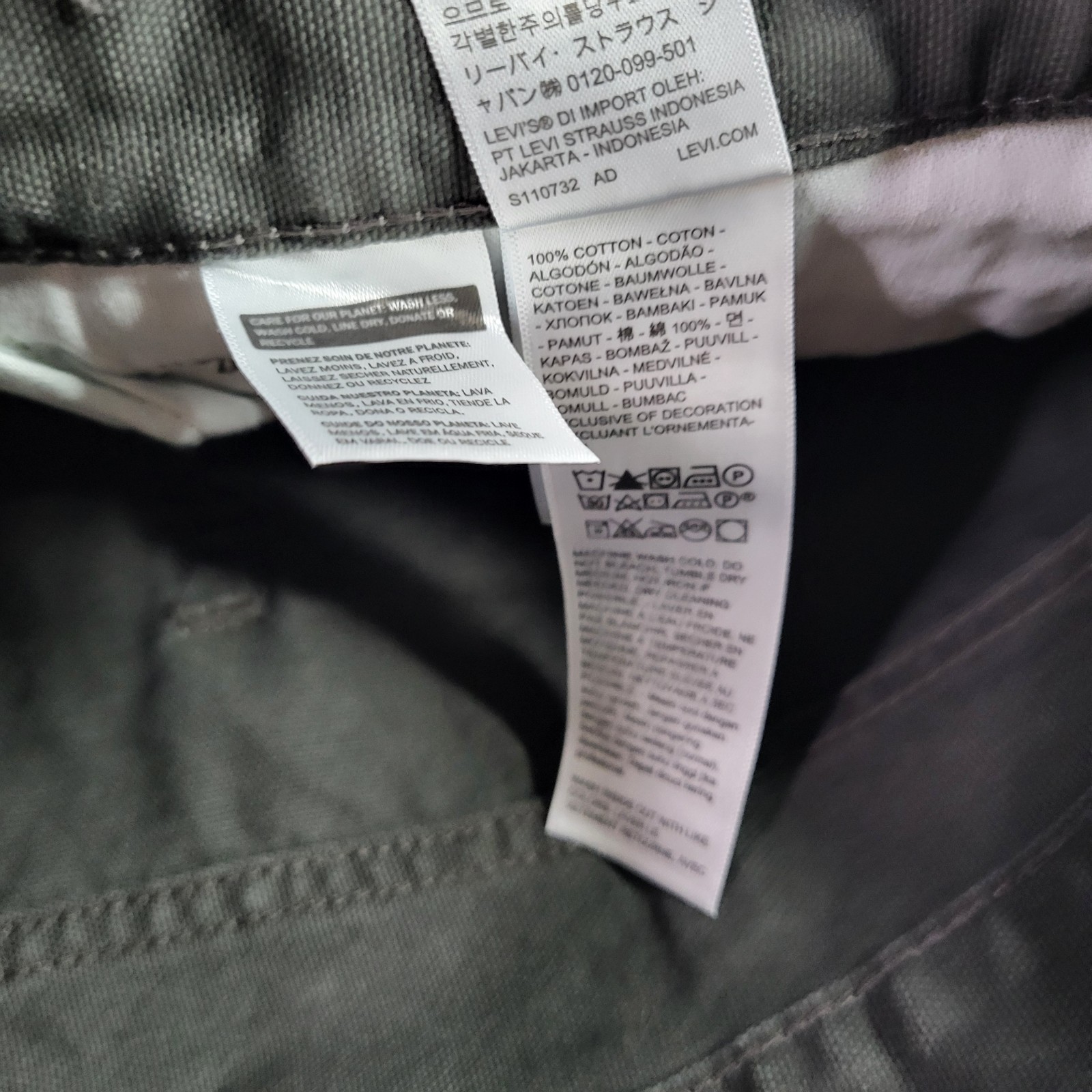Levis 568 Double Knee Jeans 40×30 Carpenter Utility Loose Straight Men’s Black