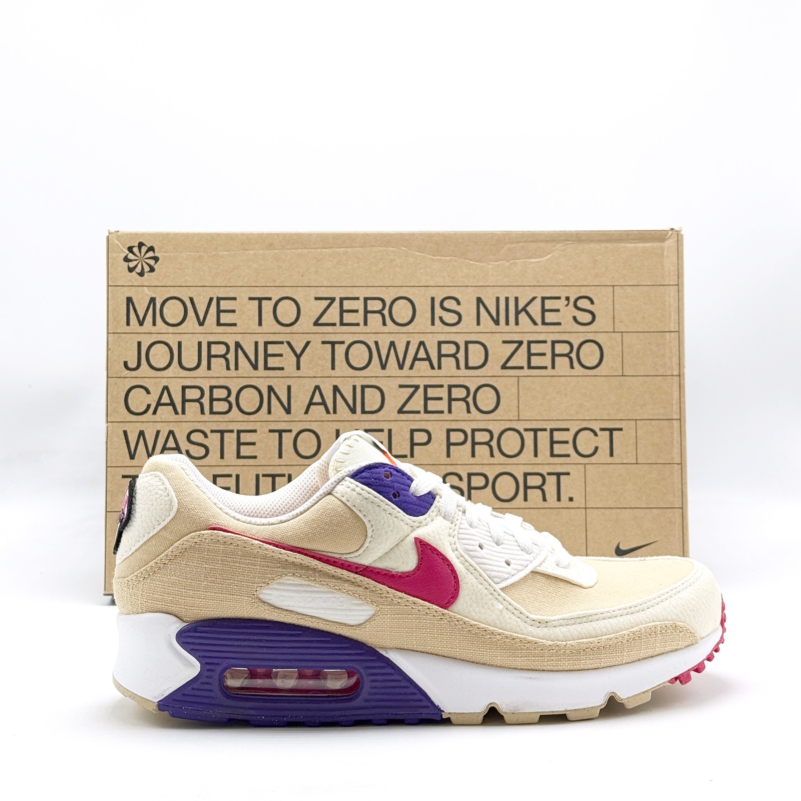 *NEW* MEN Nike Air Max 90 ‘Air Sprung’ BEIGE / PURPLE (DM8171 200) 👍