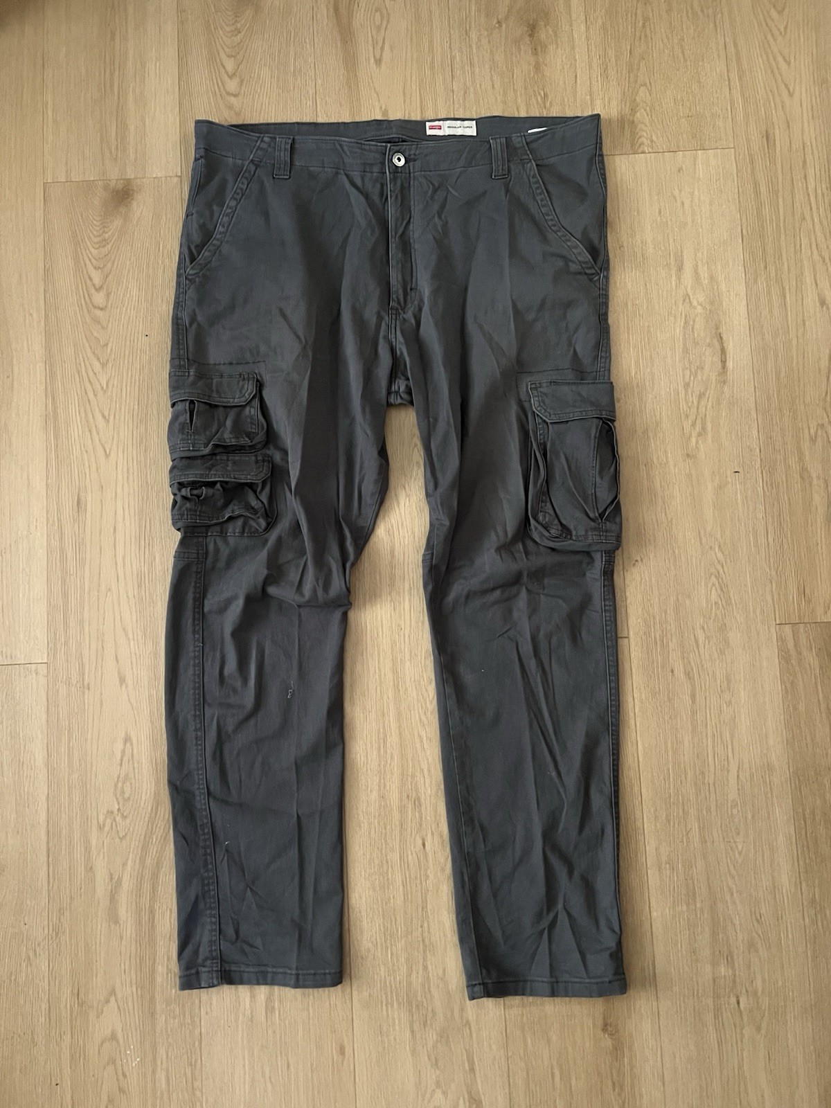 Wrangler Cargo Pants Men’s Gray 38 x 32 Workwear Cotton