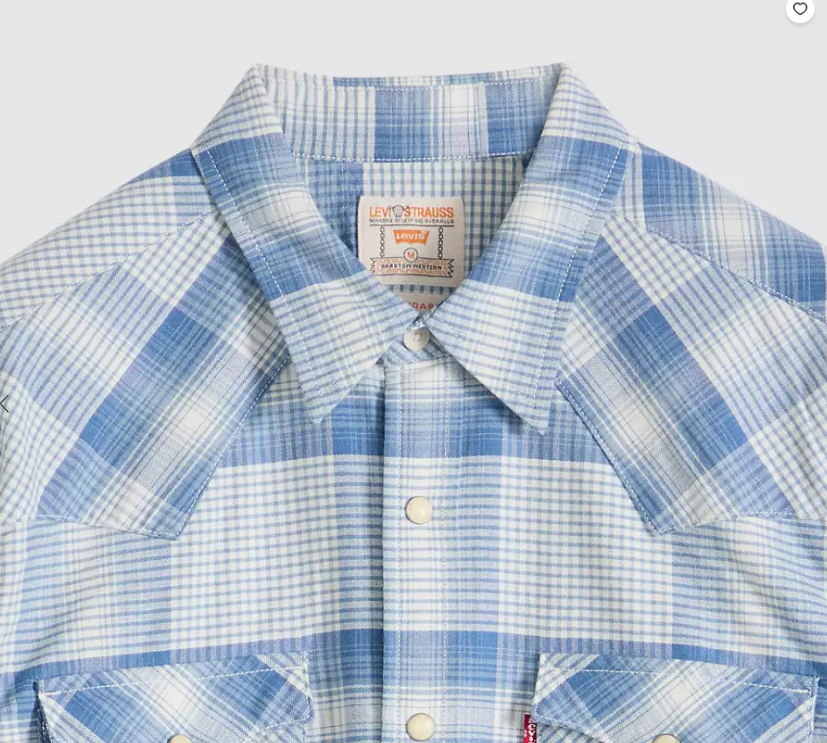 Levi’s Classic Western Standard Fit Shirt, Aldo Plaid Allure Twill – Blue