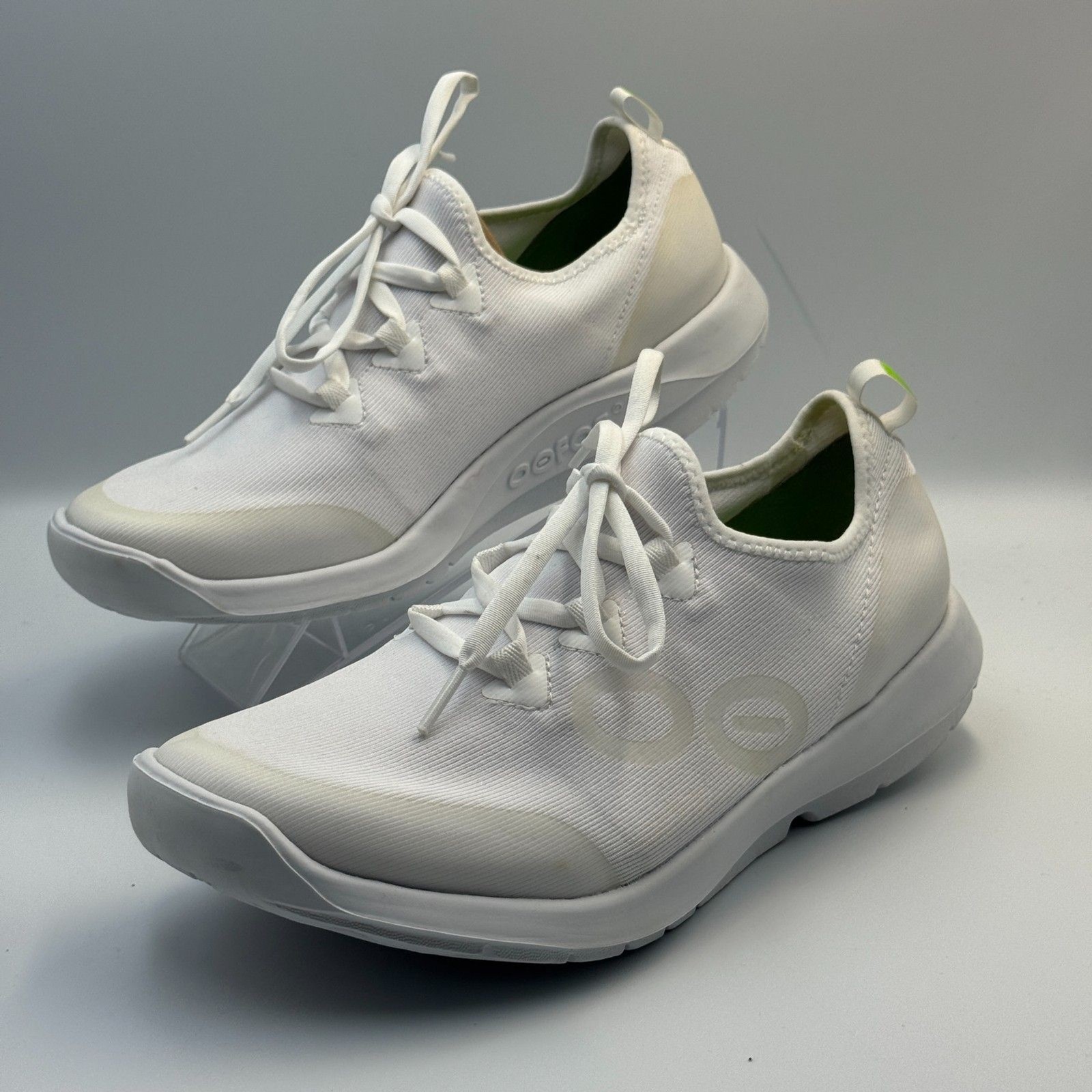 Oofos Oomy Stride Mens Size 9 Chalk White Running Walking Shoes Sneakers