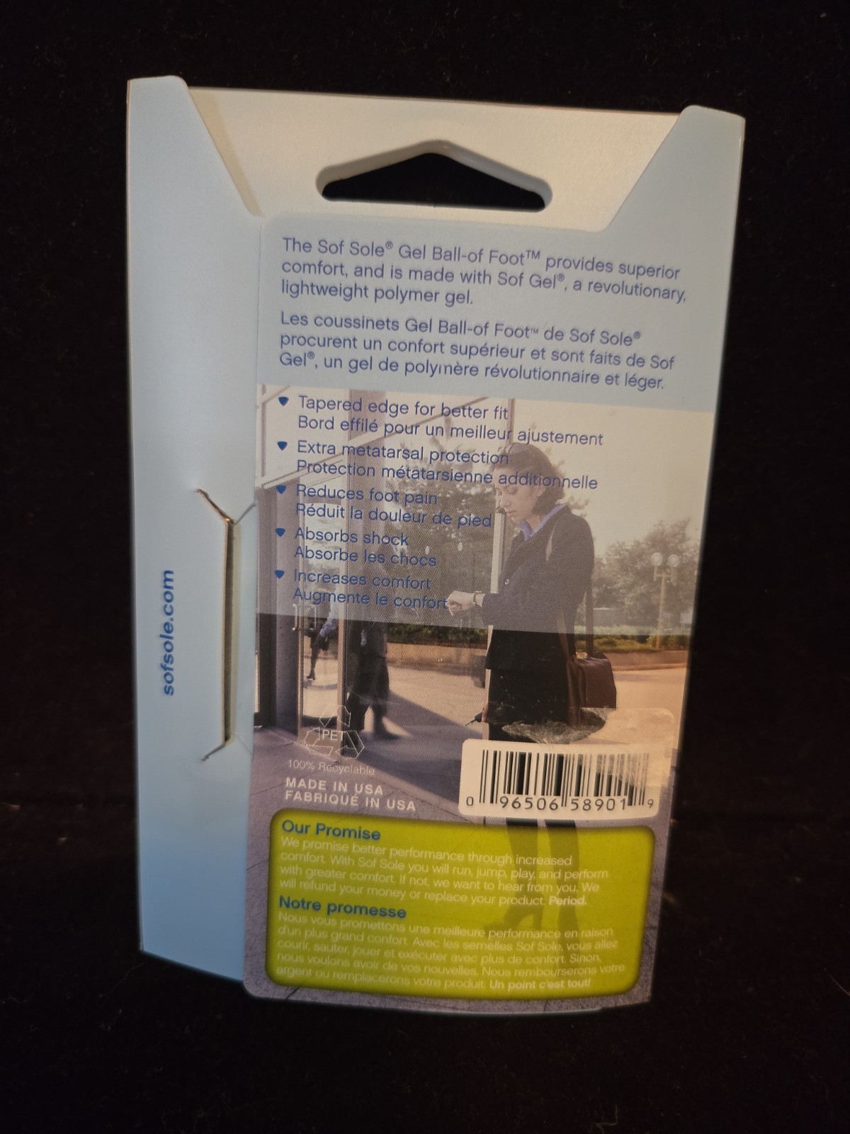 Sofsole Gel Ball Of Foot Comfort Insole Two Pair One Size