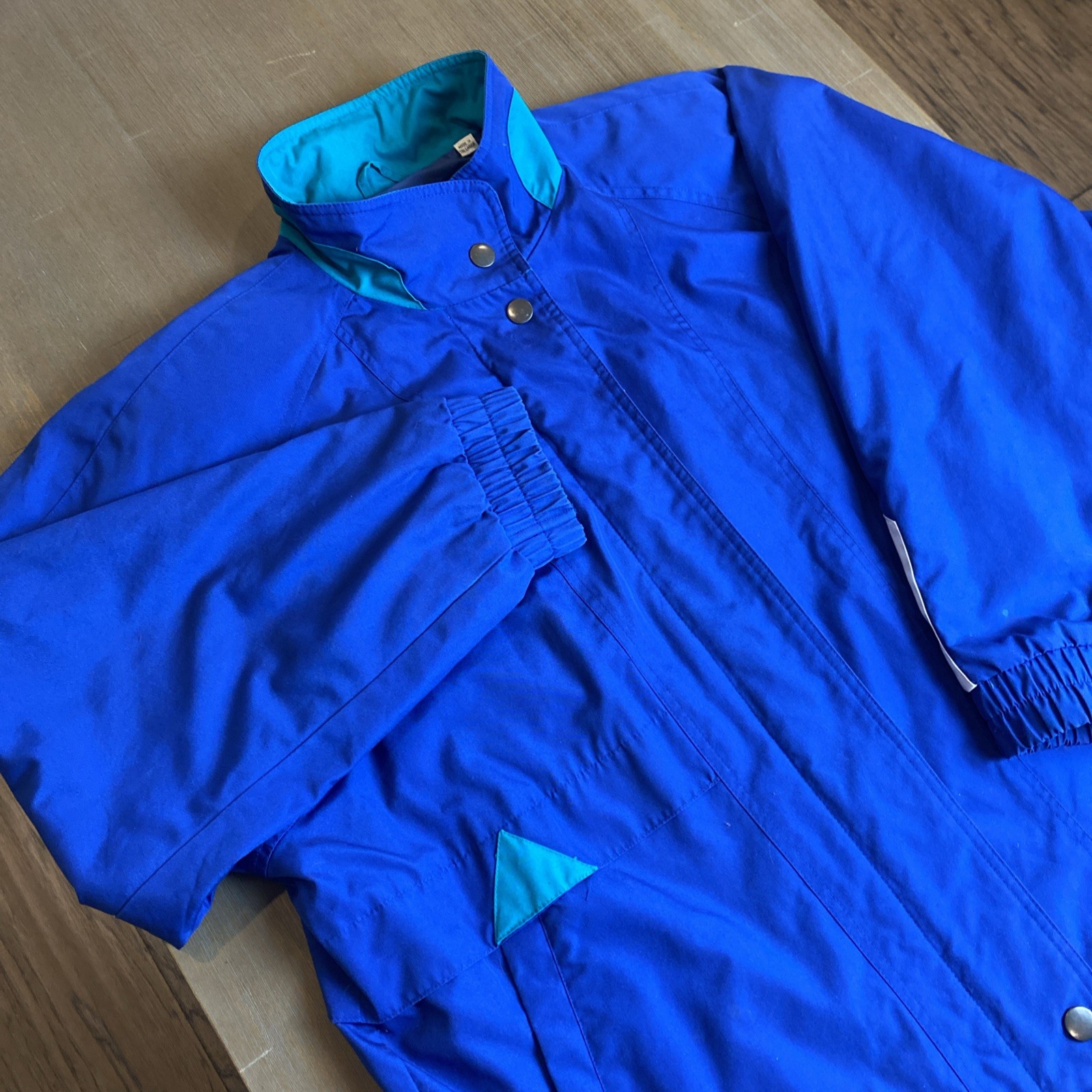 London Fog Limited Edition Blue Mens Large 90’s Full Zipper Windbreaker Jacket