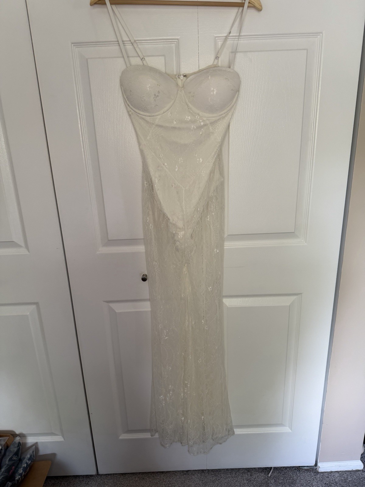 12th Tribe Belladonna Cream Lace Jumpsuit Womens Size Medium Western Urban Luxe