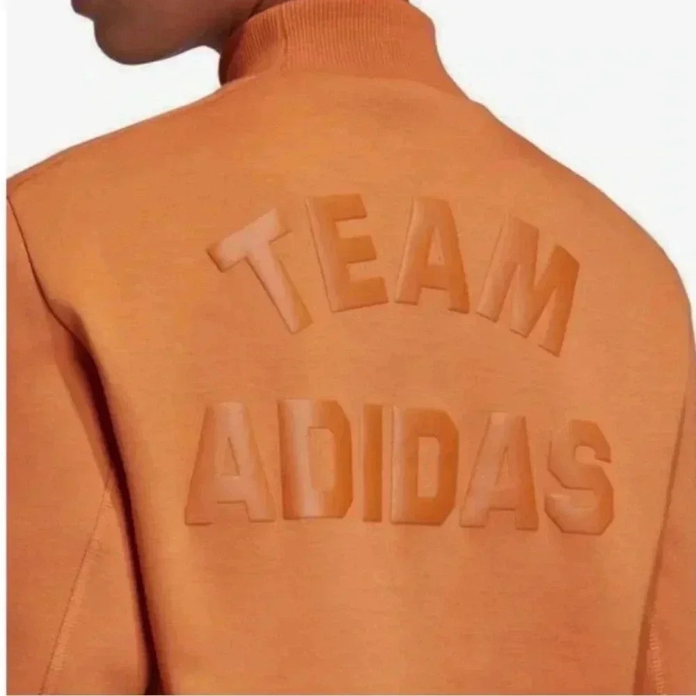 Team Adidas VRCT cropped mock neck pullover sweatshirt in Tech Copper