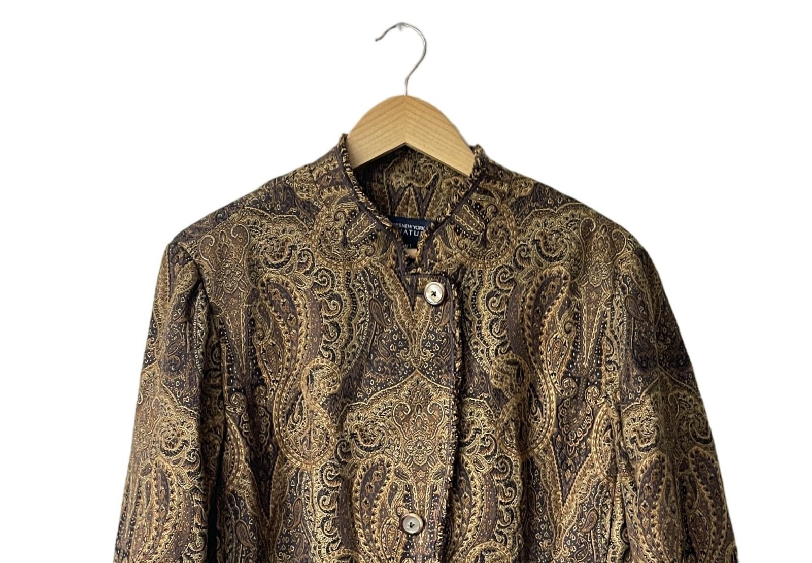 Jones New York Womens Tapestry Jacket 14W Paisley Baroque Regency Victorian